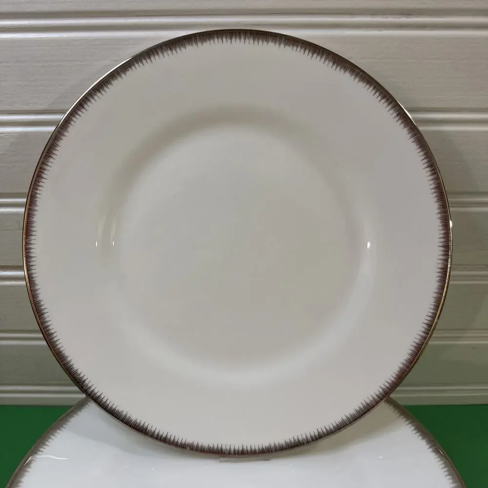 Vintage Wedgwood Silver Aster Salad Plates - Set of 6 - Fine Bone China 8 1/8”